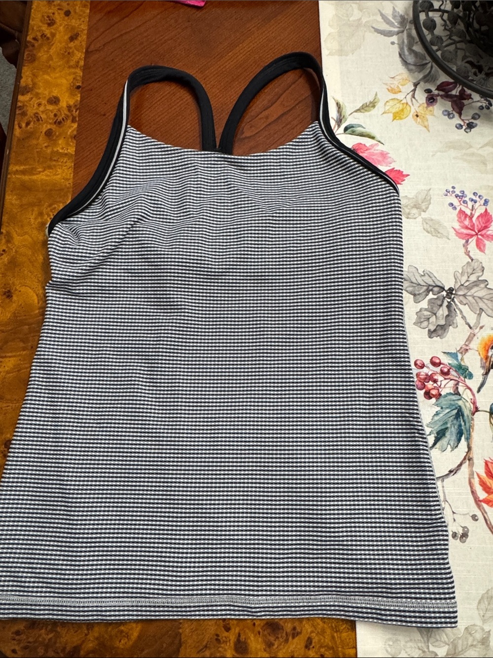 Women’s Black & White Striped Tank Top